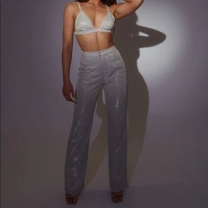 SLA The Label Gold Santorini Trousers